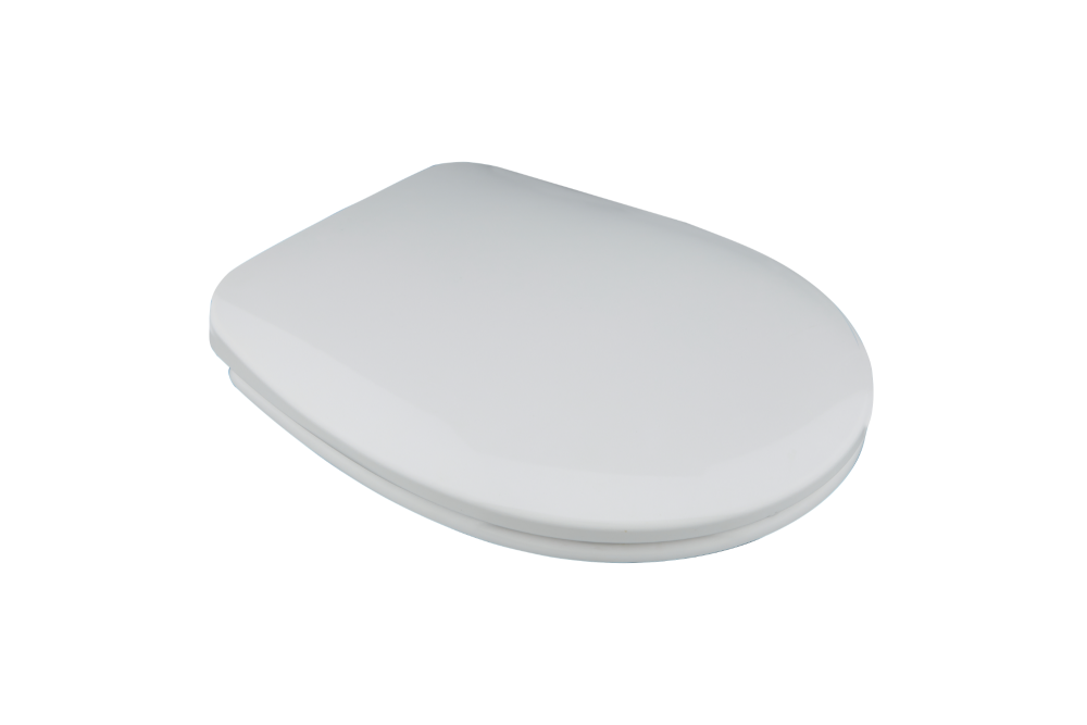 OPEN - BOX RTS Oval 360 mm wide Duroplast slow closing toilet seat finished in White - 60156