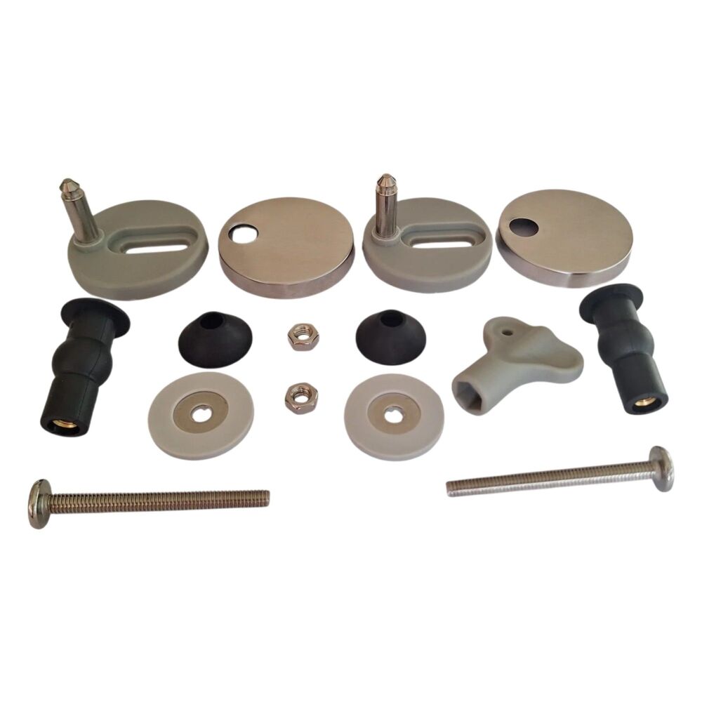 Toilet Seat Hinges - Toilet Seat Fixing Kit - 8mm black