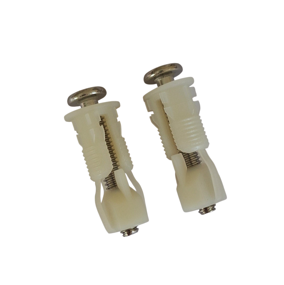 Top Fix Toilet Seat Grommets/Well Nuts - white