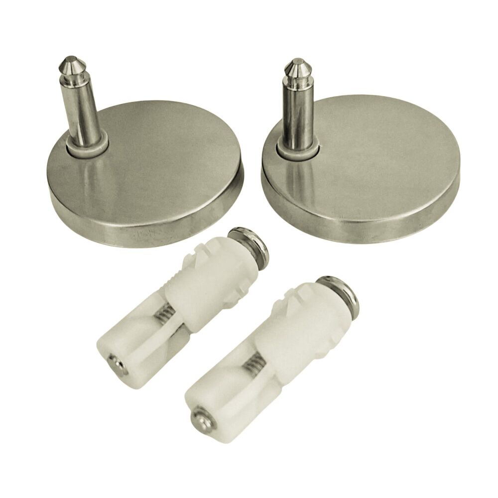 Top Fix Toilet Seat Hinges - Toilet Seat Fixing Kit - 8mm white