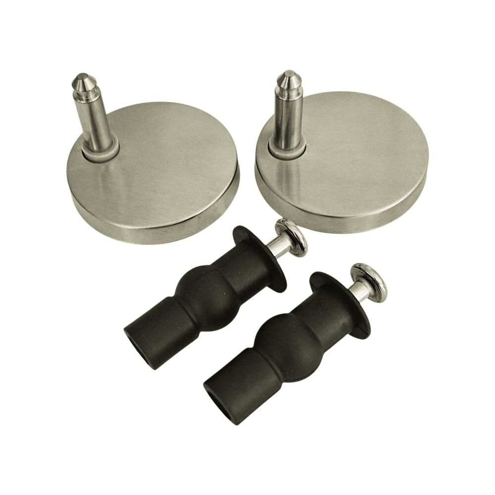 Top Fix Toilet Seat Hinges - Toilet Seat Fixing Kit - 8mm black