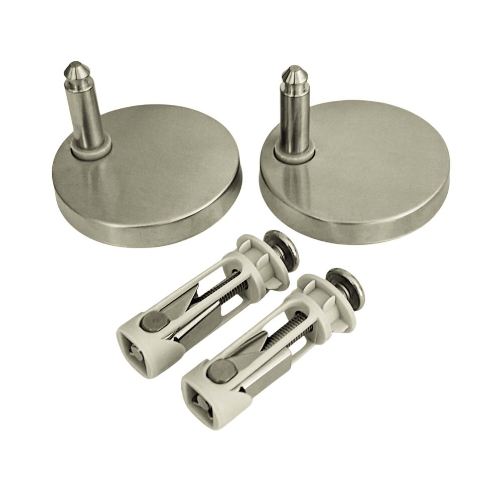 Top Fix Toilet Seat Hinges - Toilet Seat Fixing Kit - 8mm secure fit