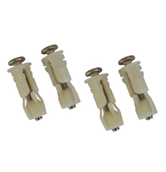 2 Pack Top Fix Toilet Seat Grommets/Well Nuts - white