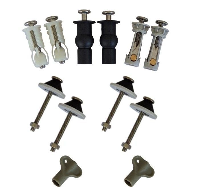 Toilet Seat Spare Parts - Toilet Seat Fixings Grommets Well Nuts Bottom Fittings