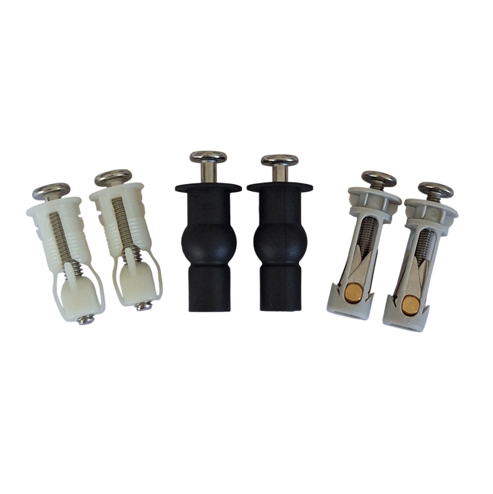 Top Fix Toilet Seat Grommets/Well Nuts - 3 Pack