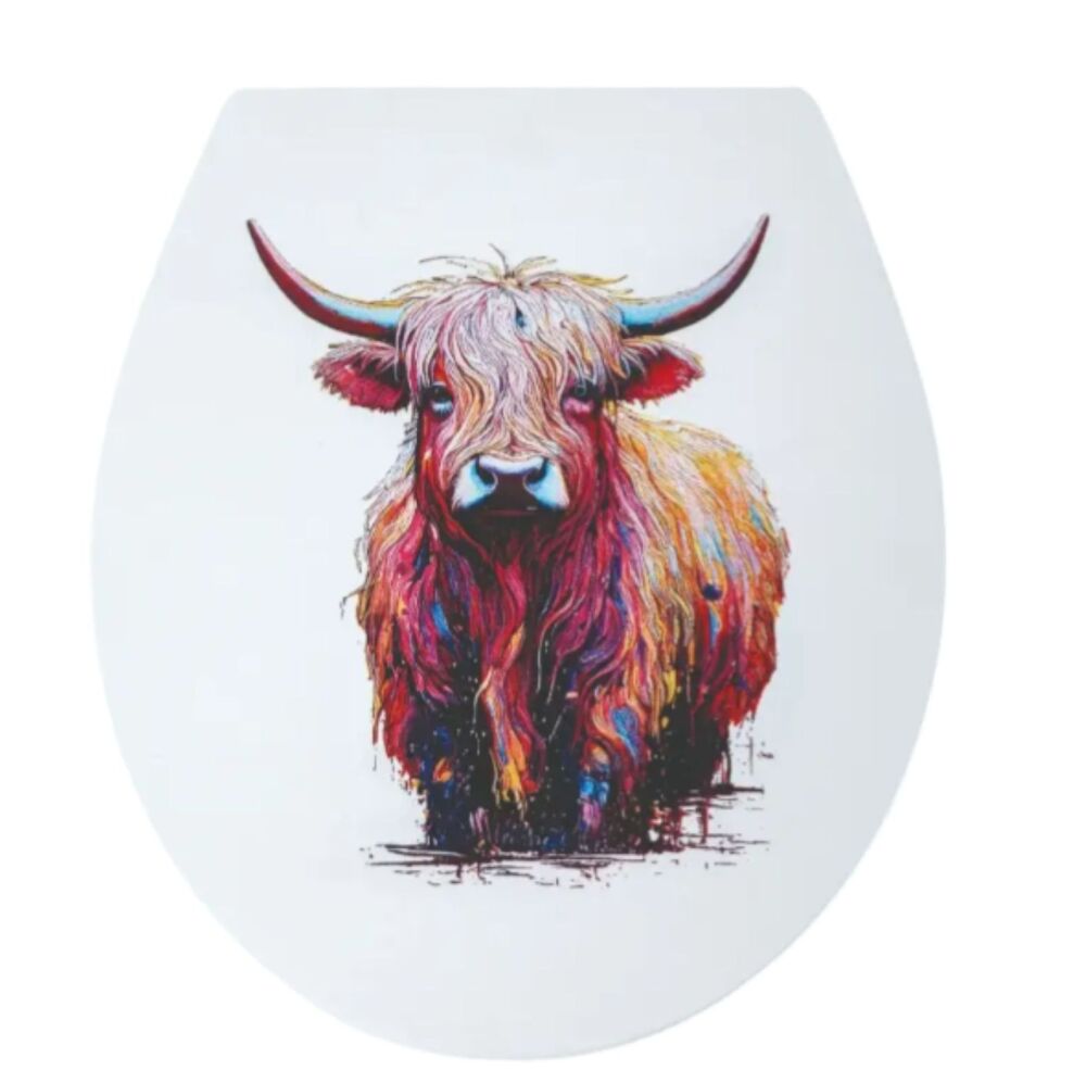 Hamish the Highland Cow Soft Close Toilet Seat