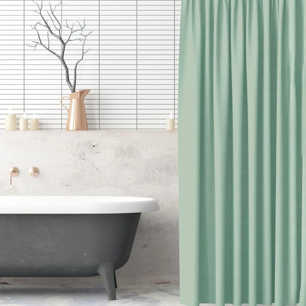 Polyester Shower Curtain 180x180CM - Mint Green