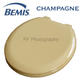 Bemis Champagne Coloured Moulded Wood Toilet Seats