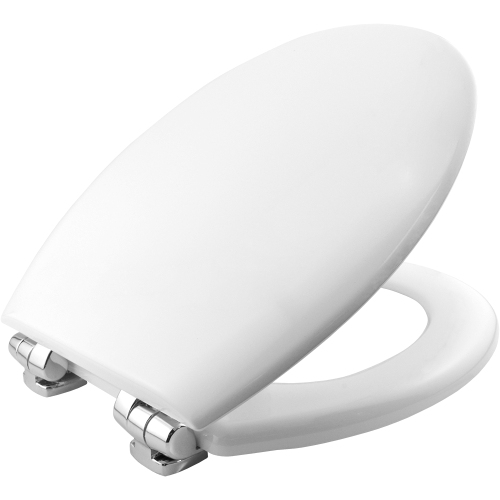 Sta-Tite Bemis Universal Toilet Seat with Chrome plate hinge.