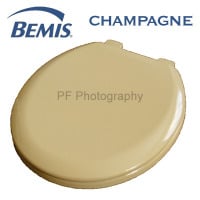 Bemis Champagne Colour Moulded Wood Toilet Seat with Sta tite hinge