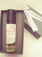 Patchouli Essential Oil roll-on, in recycled box