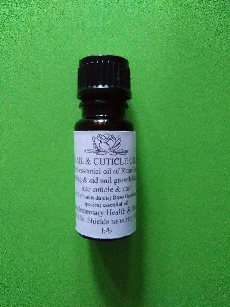 Nail and Cuticle oil, with Rose Geranium (10ml) 