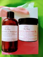 Patchouli bath & shower gel and dry skin cream