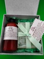 Patchouli Hand Lotion and Solid fragrance free Shampoo bar