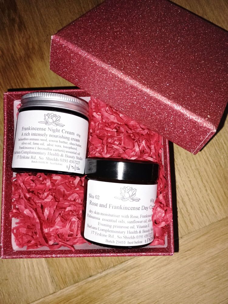 Skin care. Rose & Frankincense Day moisturising cream with Frankincense Nig