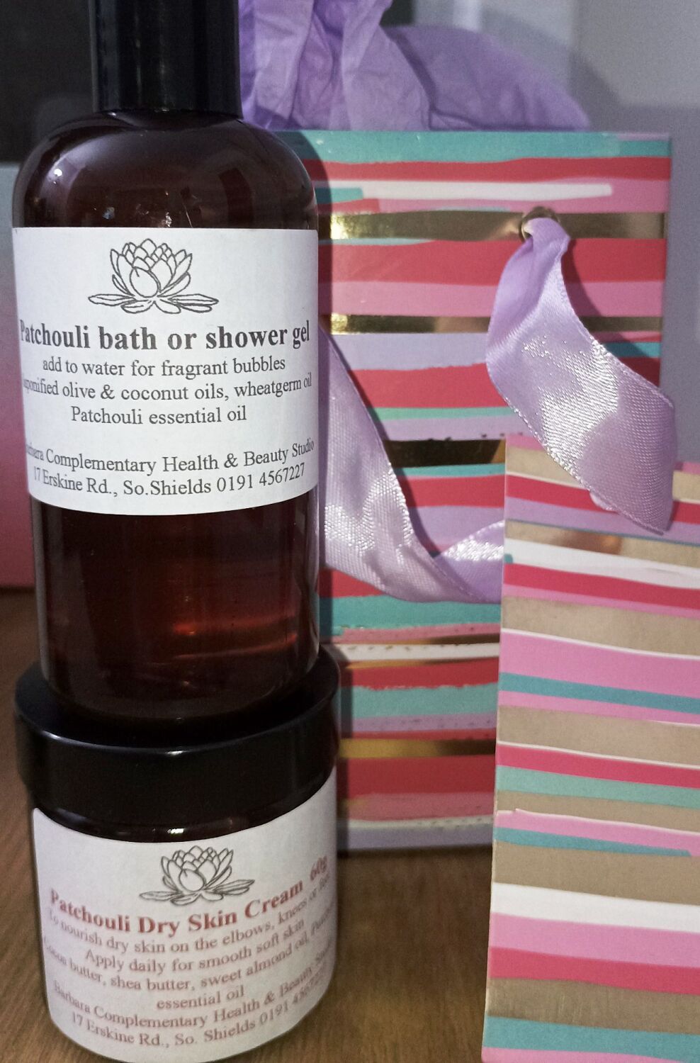 Patchouli Dry Skin Cream and Shower Gel