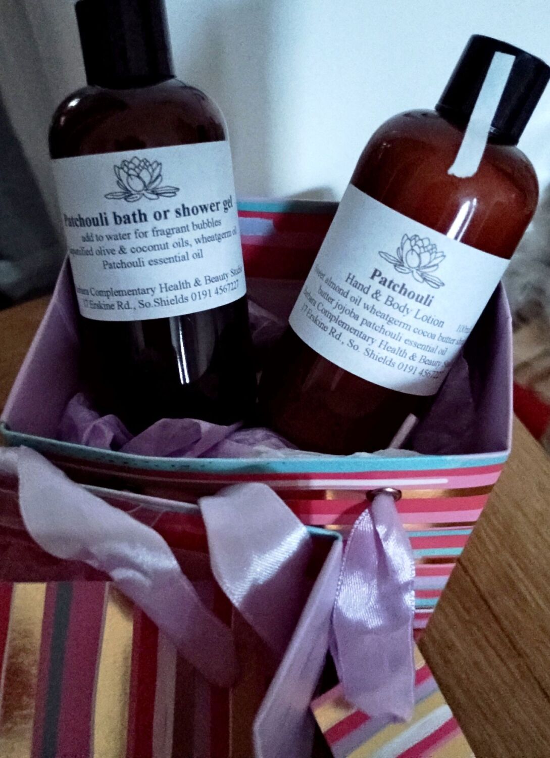 Patchouli gift bag of Hand lotion and Shower gel