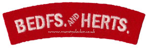 WW2 Bedfs. And Herts Shoulder Title