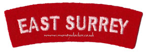 WW2 East Surrey Shoulder Titles (Pair)