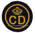 WW2 Civil Defence (CD) Beret Badge