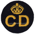 WW2 Civil Defence (CD) Breast Badge