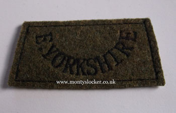 East Yorkshire Regiment Black on Khaki Slip