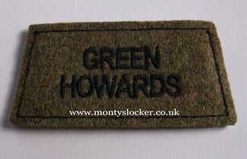 Green Howards Black on Khaki Slip