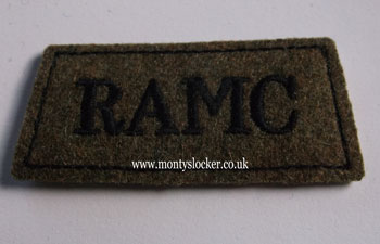 RAMC Black on Khaki Slips