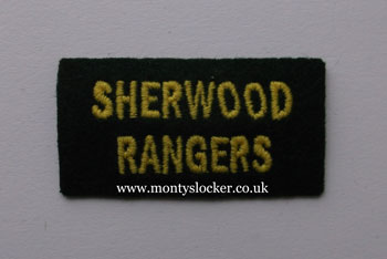 WW2 Sherwood Rangers Shoulder Title