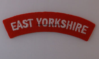 WW2 East Yorkshire Shoulder Titles (Pair)