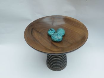 walnut stained oak offering bowl (10)