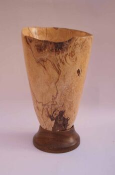 spalted vase chestnut base 2 9x5