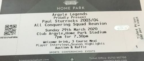 Table of Ten For Paul Sturrock's 2003/04 All Conquering Squad Reunion