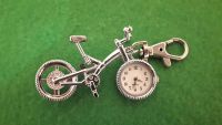 Bicycle Quartz Watch Key Ring (silver colour)