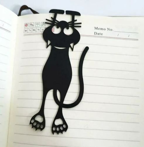 Black Cat Bookmark Book For Books, Papers Creative Funny cat