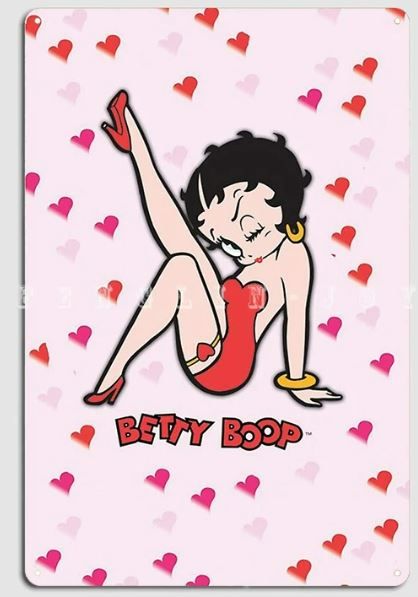Betty Boop Love Poster Metal Plaque Retro Sign