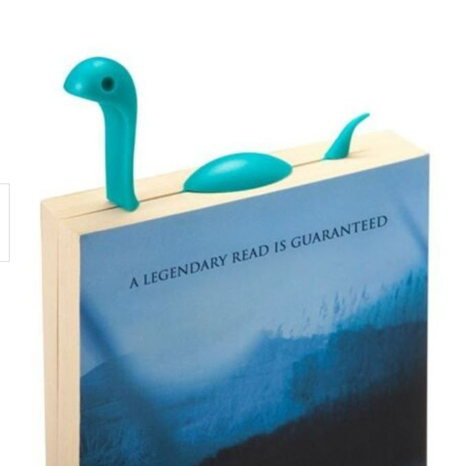 Blue Nessie Monster Dinosaur Bookmark Kids Cute