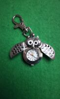 Owl Quartz Watch Keyring with Opening Wings