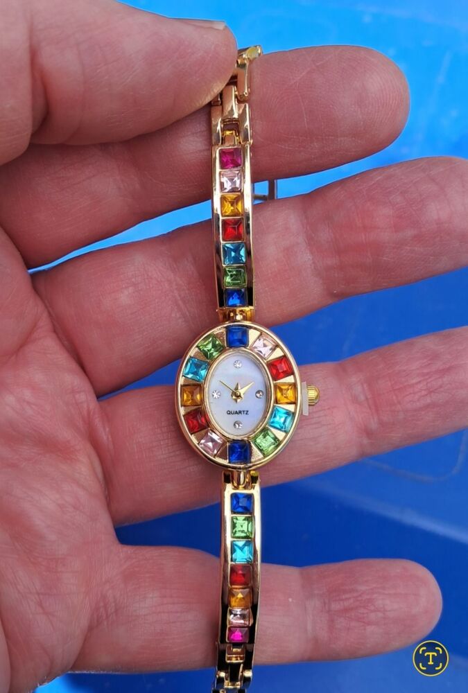 Gorgeous Gold Multicoloured Watch