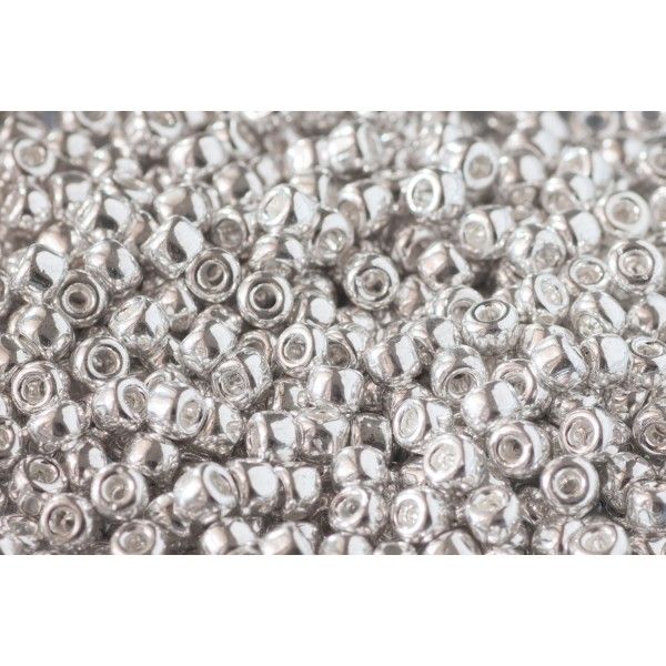 Debbie Abrahams Seed Beads - size 6/0 - 563 Metallic Silver