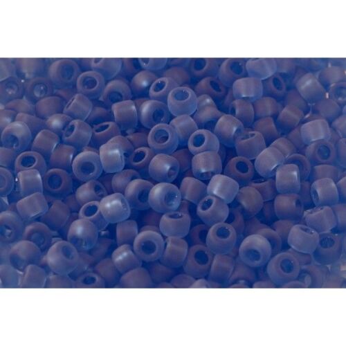Debbie Abrahams Seed Beads - size 8/0 - 13ma Frosted Mid Blue