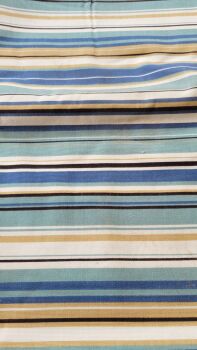 100% thick cotton fabric blue stripes