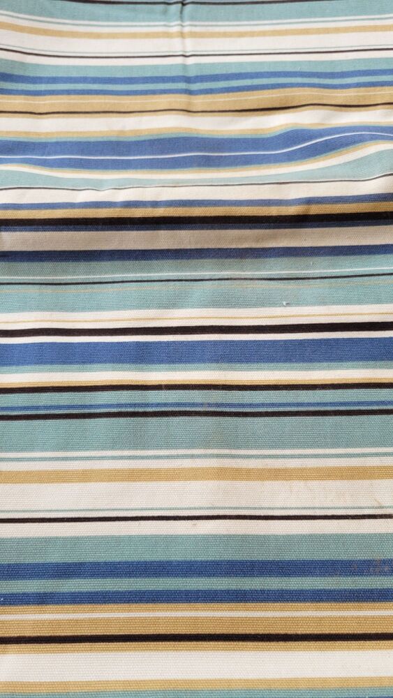 100% thick cotton fabric blue stripes