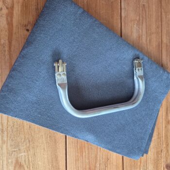 Felt lining & clutch frame (for the Festival Clutch) - dark grey
