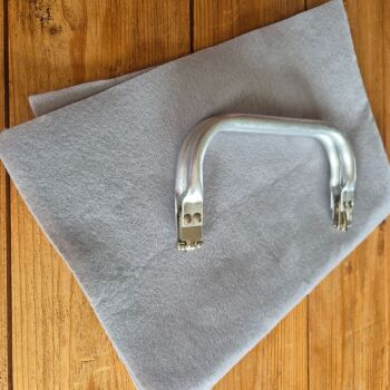 Felt lining & clutch frame (for the Festival Clutch) - light grey