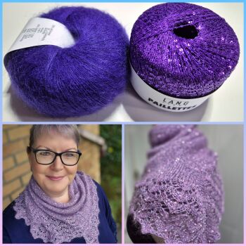 Luxe Shawlette Kit - Purple
