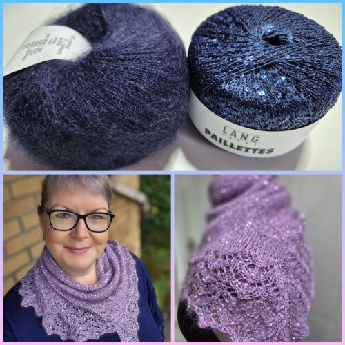 Luxe Shawlette Kit - Navy