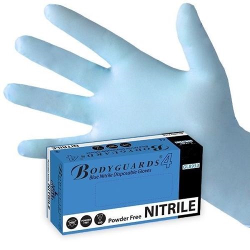 Blue Nitrile Powder Free Disposable Gloves M