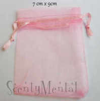 Baby Pink Organza Bags x 10