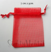 Red Organza Bags x 10